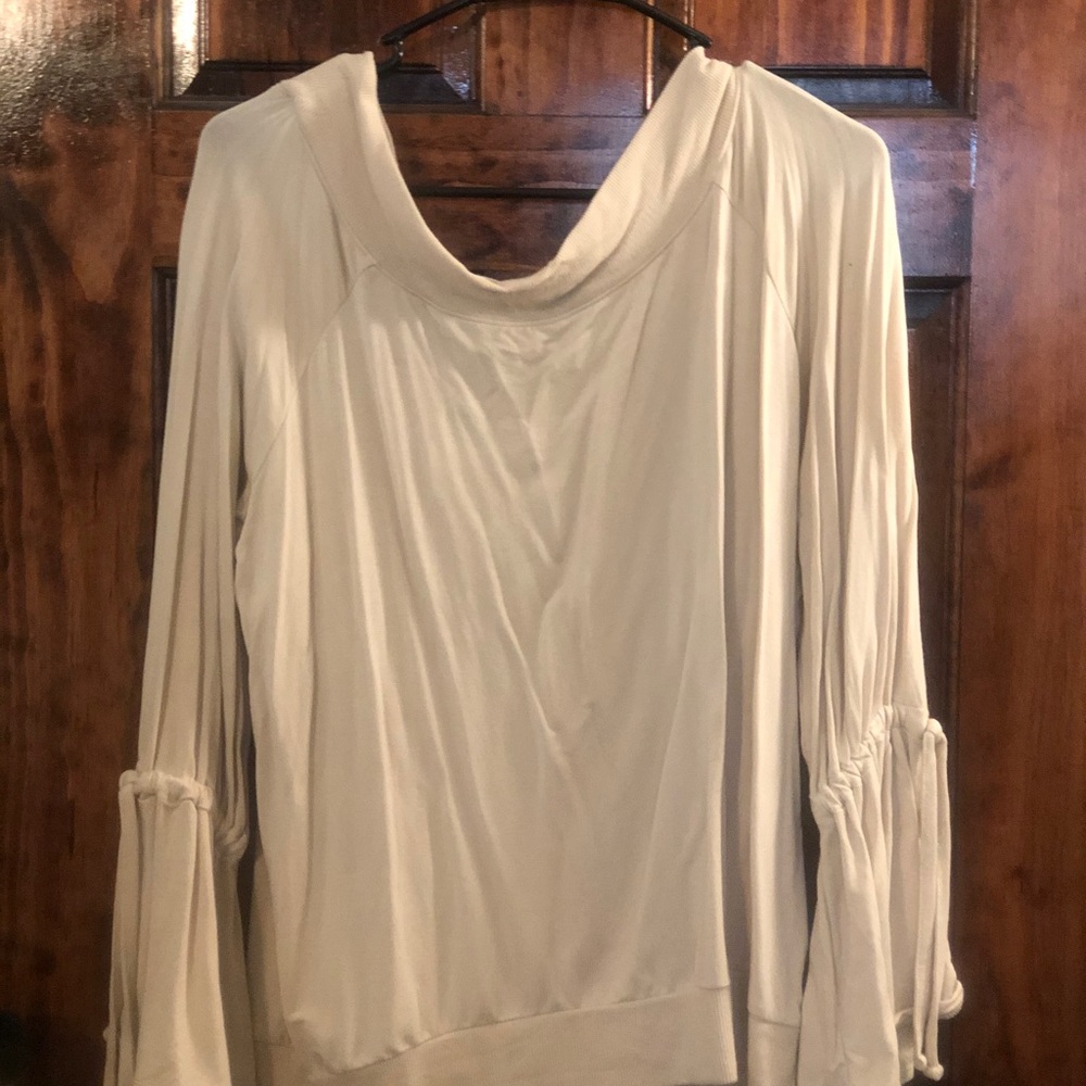 Cream Express Scoop Neck Sweater